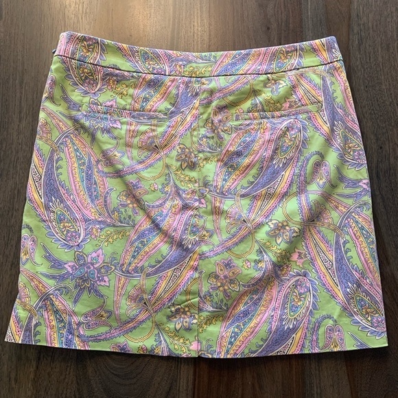 Ralph Lauren Golf Skirt Skort Paisley Green Purple Pink Size 6 Cotton Blend - Picture 7 of 14